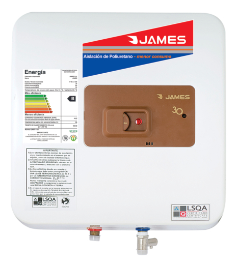 Termotanque De Cobre James 30 Lts Linea Prisma 30l - Imagen 2