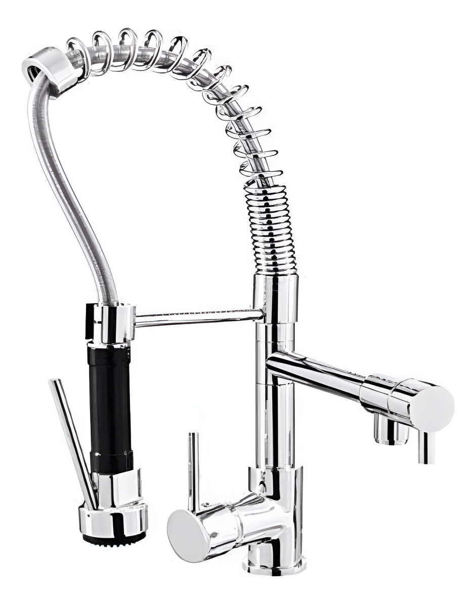 Monocomando Cocina Cheff Con Doble 2 Canilla Extensible - Imagen 2