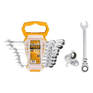 Juego De 8 Llaves C Crique Flexible Combinadas Ingco Hkspar1