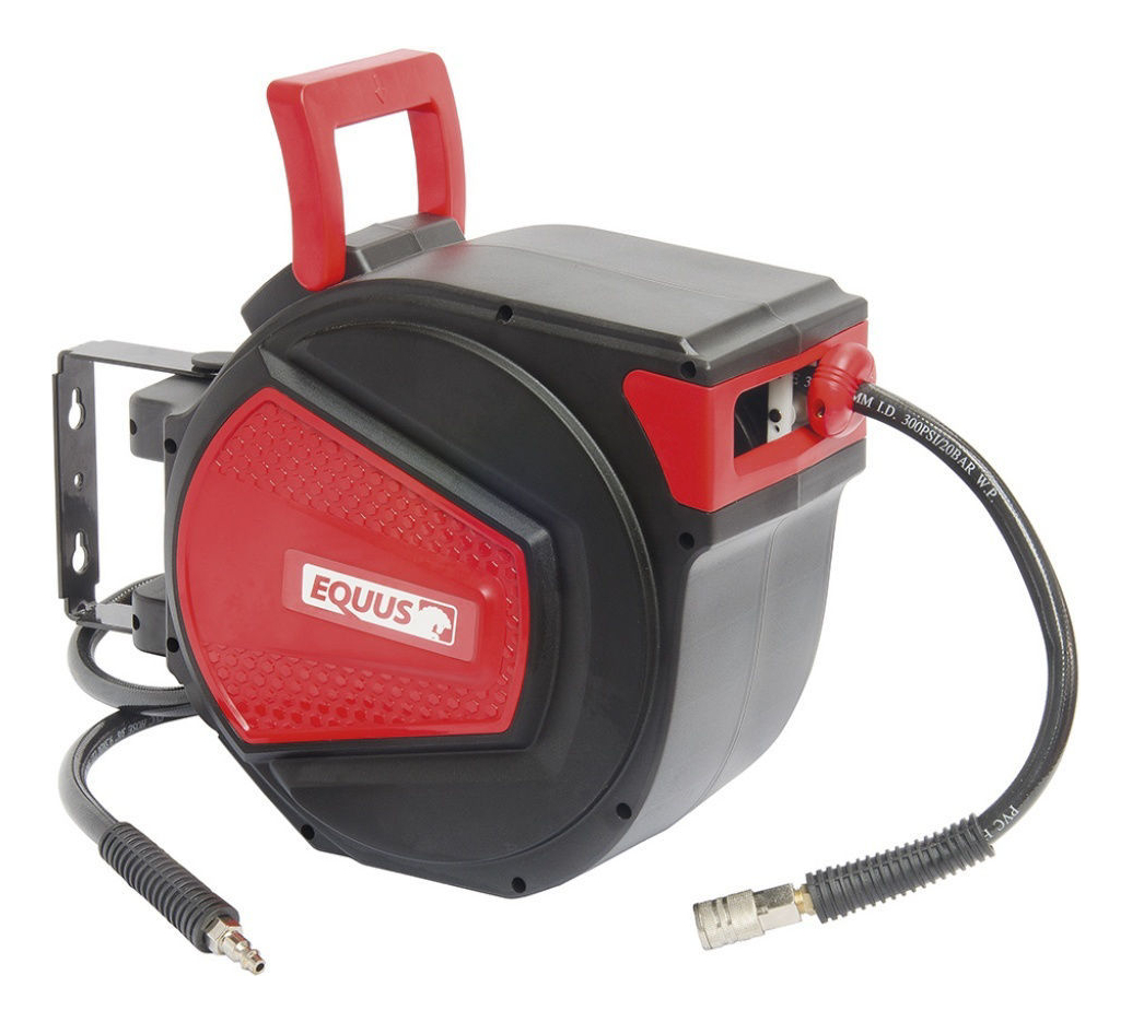 Manguera Con Carretel Retráctil Para Aire Comprimido 15m Equ