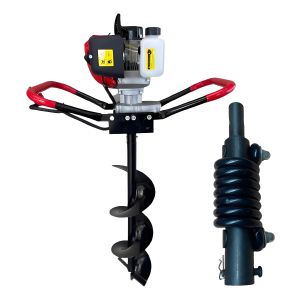 Pocera Manual Con Motor Gasolina Con Espiral