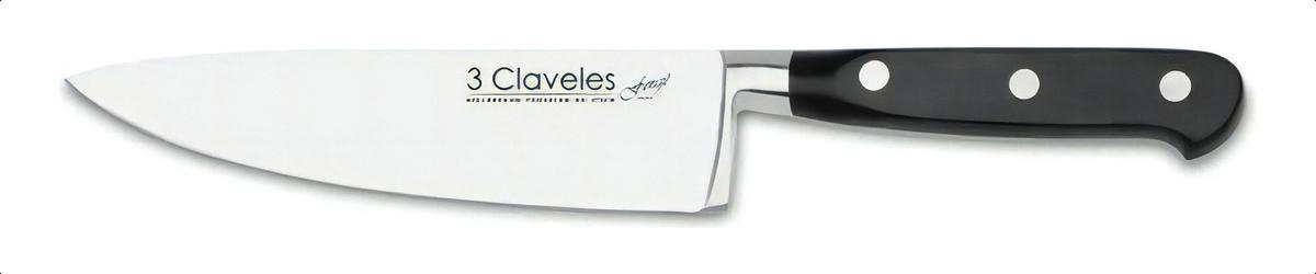 Cuchillo Cocinero 15 Cm Forjado Forge 3 Claveles 1562 Color Mango Negro
