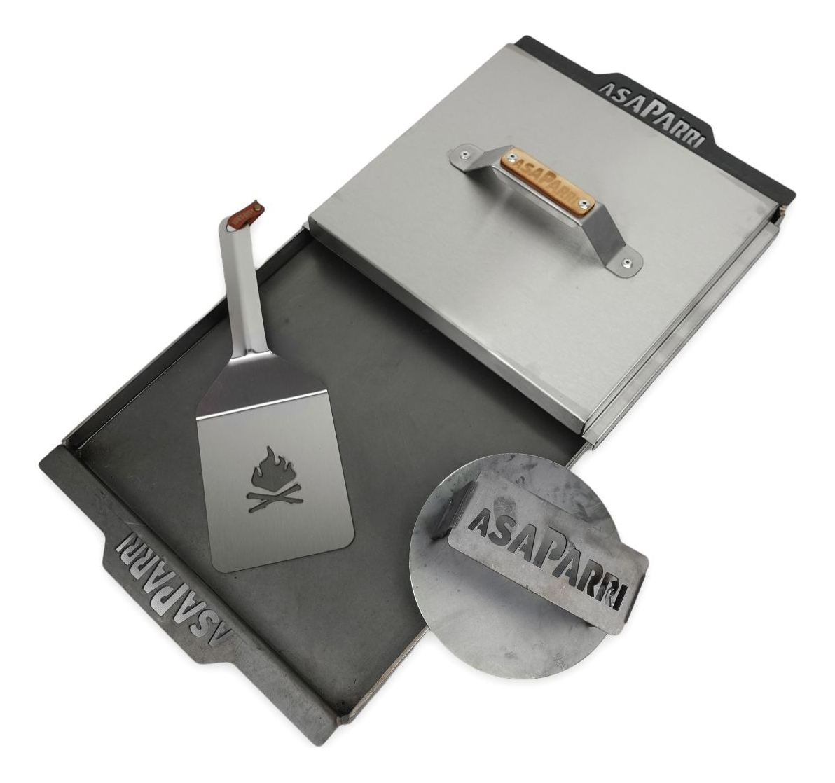 Plancha Asaparri Combo + Smasher + 1 Tapa + Espatula