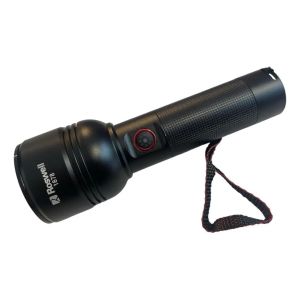 Linterna Táctica Led Recargable Con Zoom Roswell 800lm Luz Blanca Blanco Negro