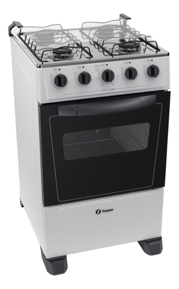 Cocina A Gas Cth 1000 Titanium Thompson 4 Hornallas - Imagen 2