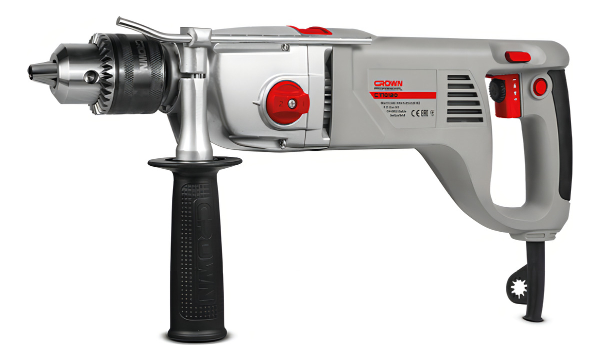 Taladro Percutor 1200w Muy Potente 16mm + Mechas Crown Japan