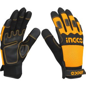 Guantes Mecanico Cuero Y Microfibra Xl Reforzado Ingco