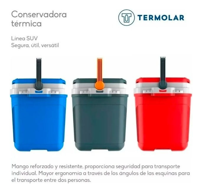 Conservadora Termica Termolar 32 Litros Color Roja - Imagen 6