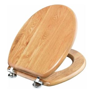 Tapa Inodoro, Water, Madera Herrajes De Metal