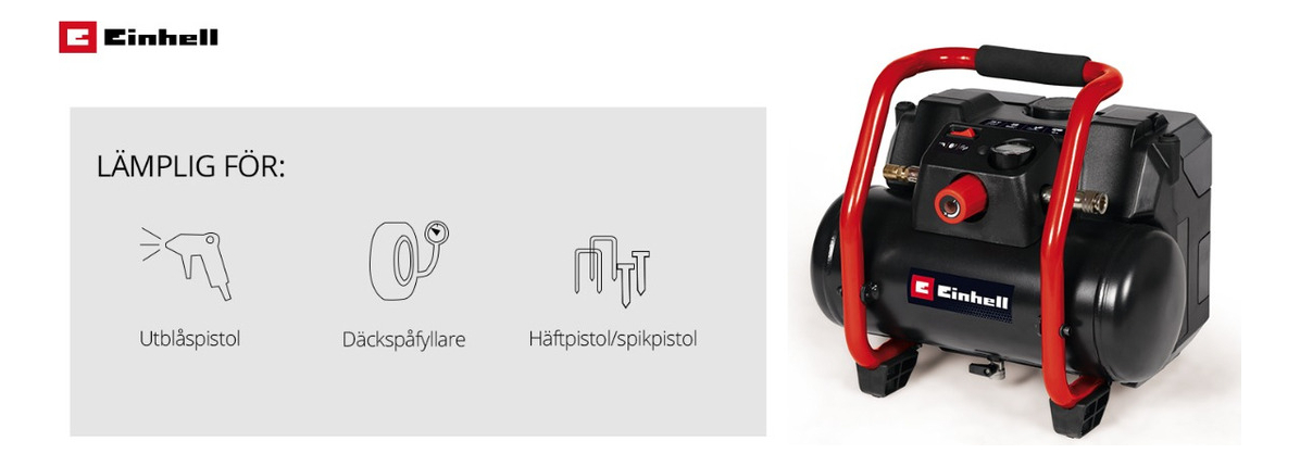 Compresor De Aire Inalámbrico Te-ac 36/150 Li Of-solo Rojo - Imagen 5