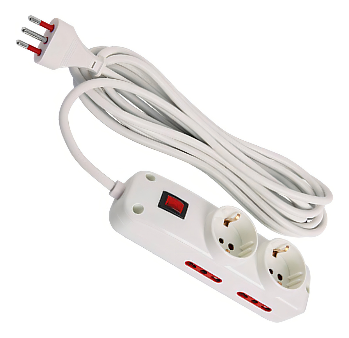 Extensión Conatel 6 Tomas 3m Blanca 10a Modelo 716397 Blanco - Imagen 3