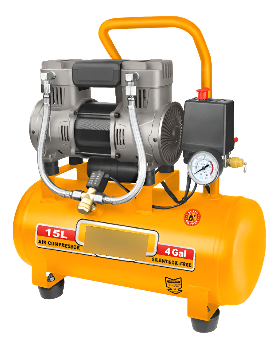 Compresor 15lt 1.5hp Libre De Aceite Bajo Ruido Ingco Acs111 - Imagen 2
