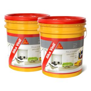 Pintura Latex Interior Superlavable 20+20l Sika Vinil Blanca Blanco