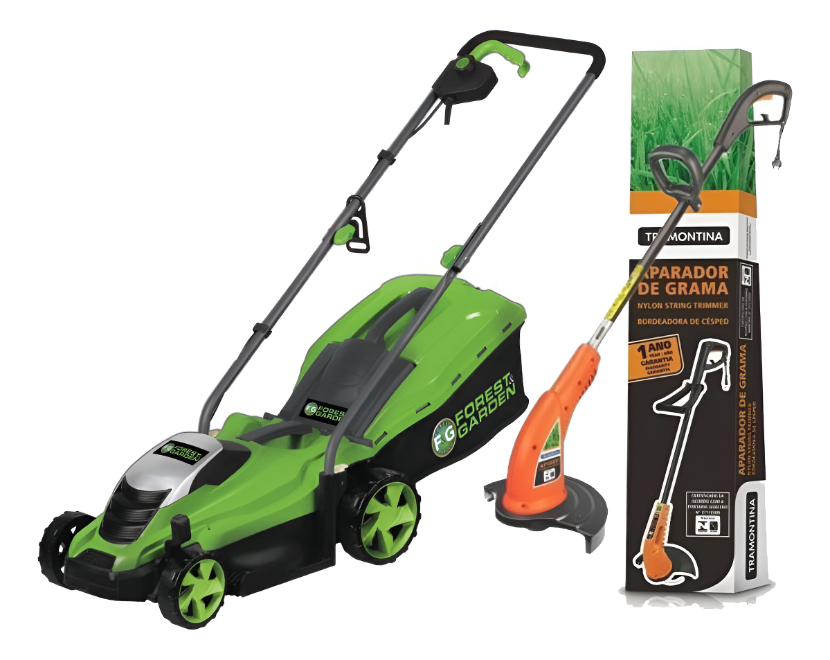 Cortadora Césped Eléctrica Gladiator + Bordeadora 1000w - Sa