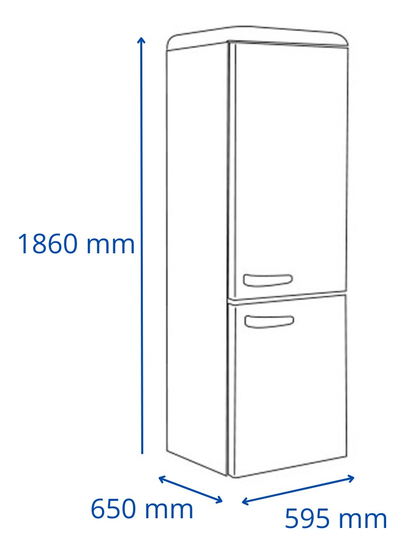 Refrigerador Heladera Retro James Rj 373 Rn Combinada - Imagen 3