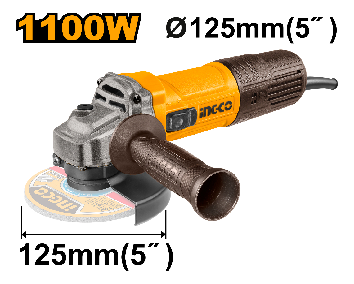 Amoladora Angular 125mm 1100w Ingco Ag110028 - Imagen 2