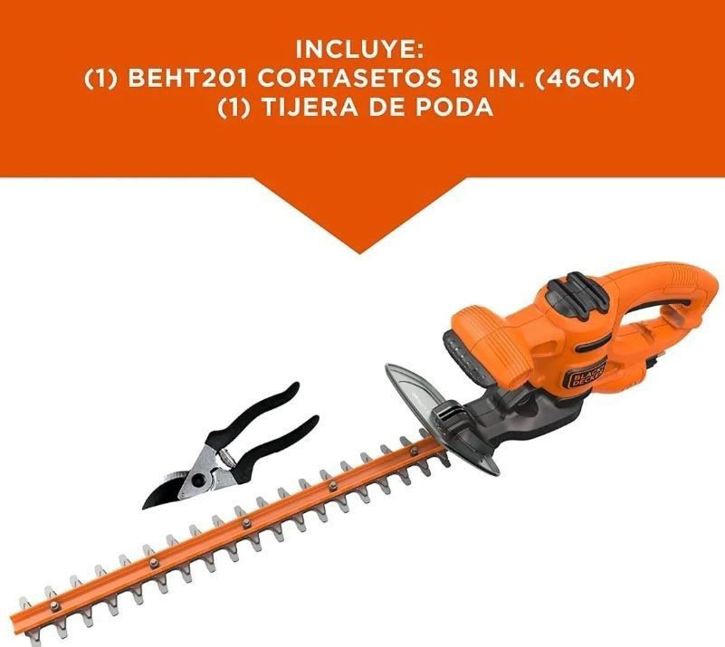 Cortacercos Podadora De Cercos Black + Decker Beht201k - Imagen 3