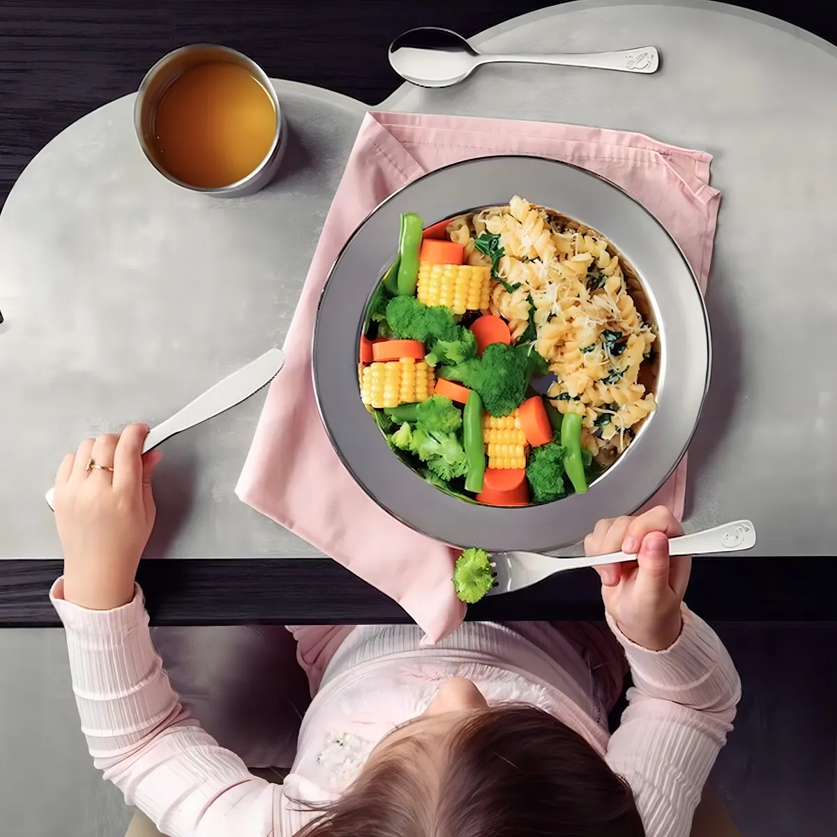 Juego De Cubiertos De Acero Inoxidable Para Comida Para Bebé - Imagen 3