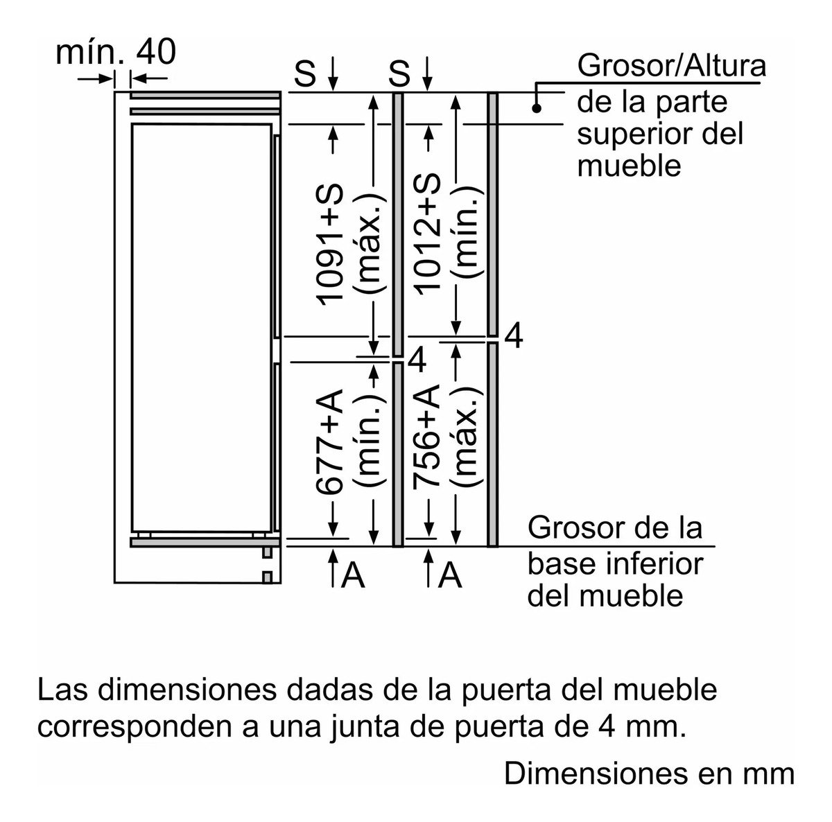 Refrigerador Panelable Bosch Con Freezer Kiv86vse0 267 Lts - Imagen 7