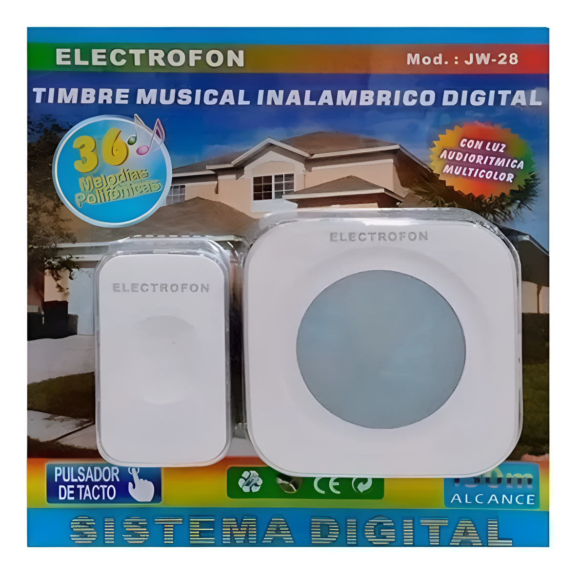Timbre Inalámbrico Sin Contacto 220v - Digital - Pro 150 M
