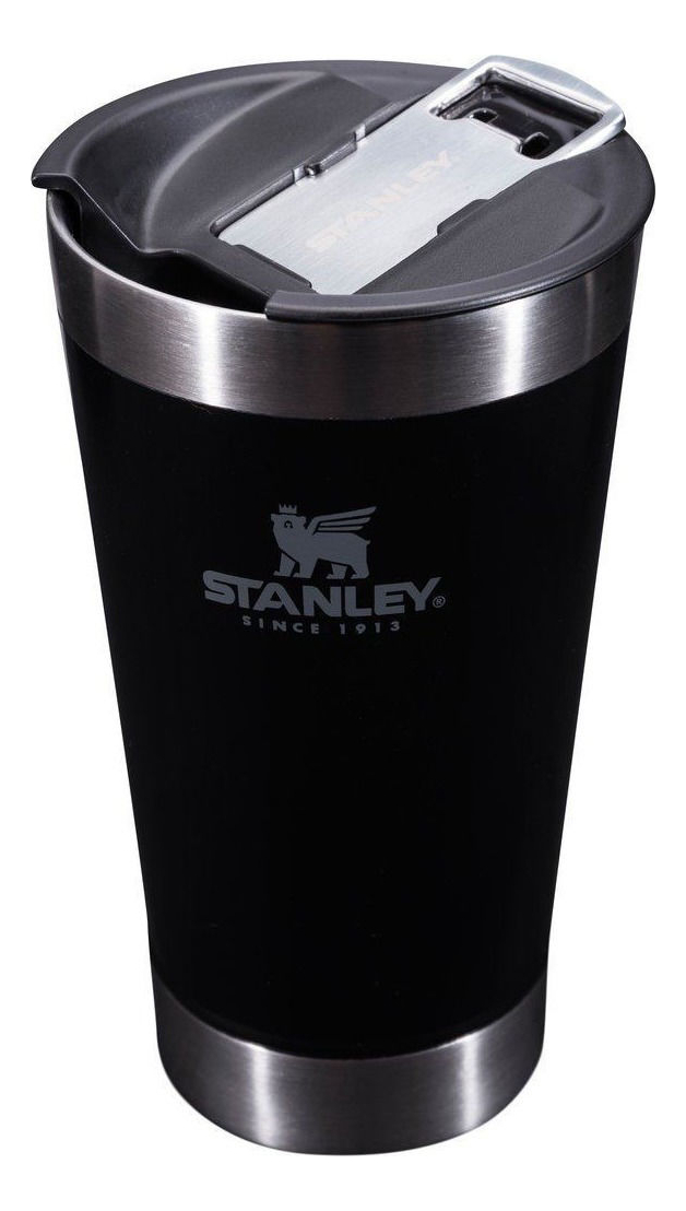 Vaso P/ Cerveza Stanley Con Destapador 470ml Negro - Imagen 2