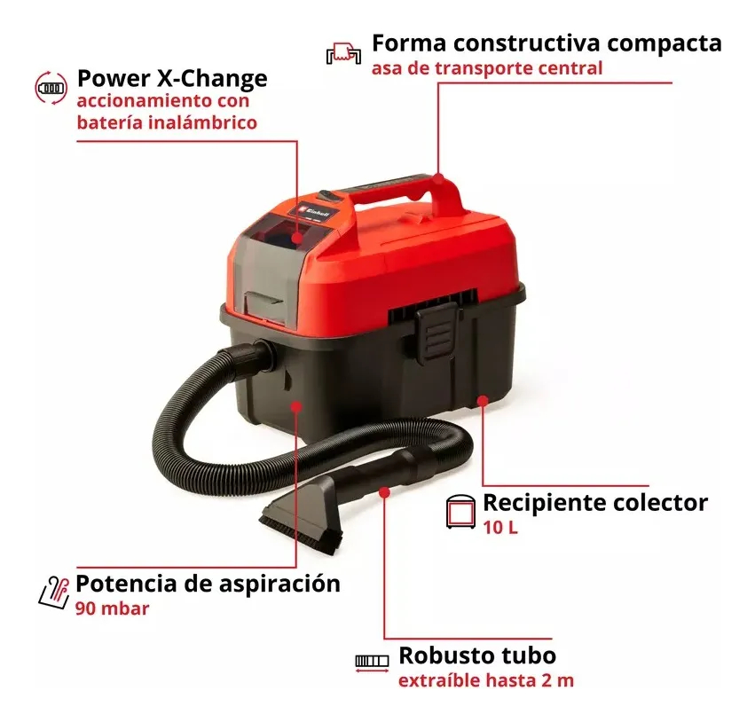 Aspiradora Inalámbrica Einhell Te-vc 18/10 Li Solo - Imagen 4