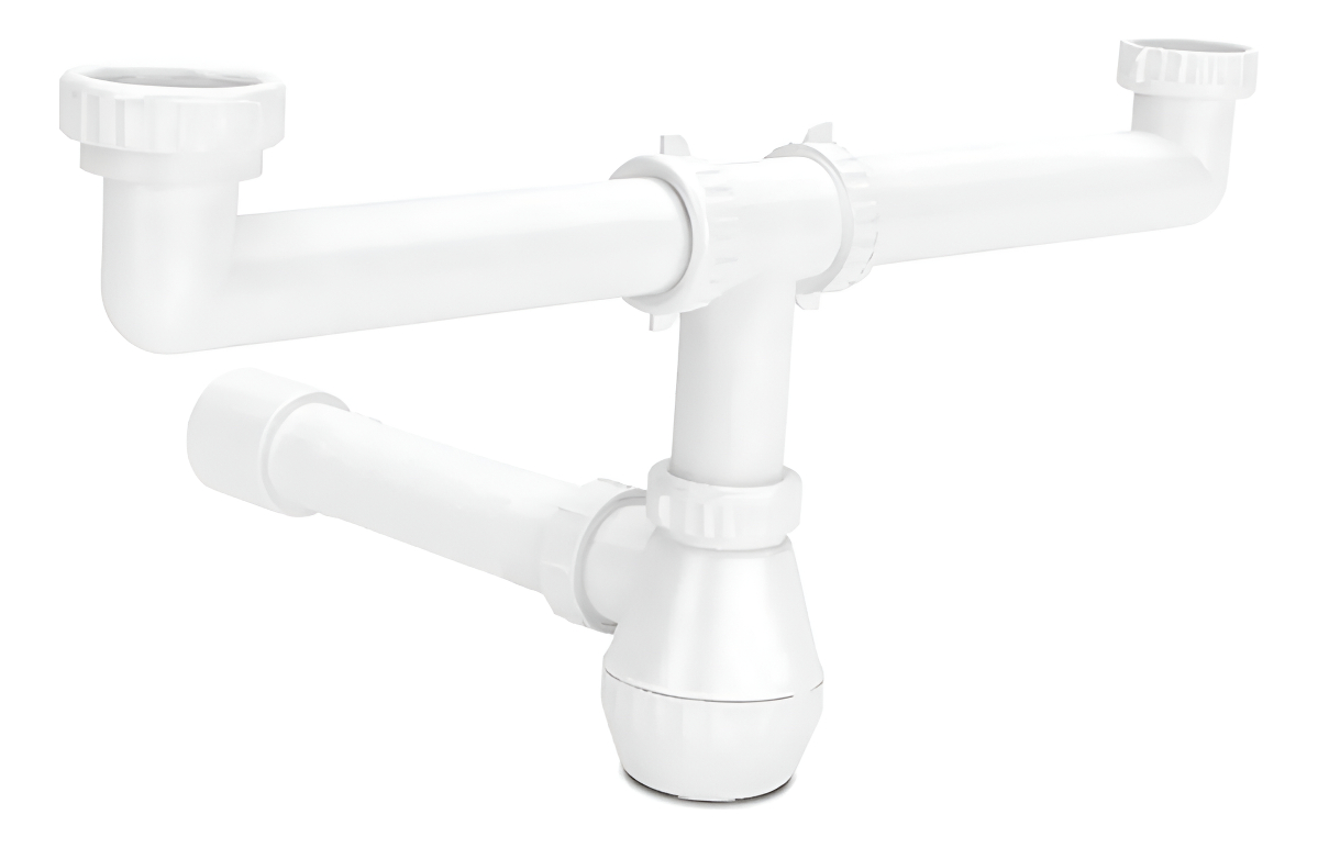 Sifón Salida Rígida Botella Doble Entrada - Sd000300 Kirkor