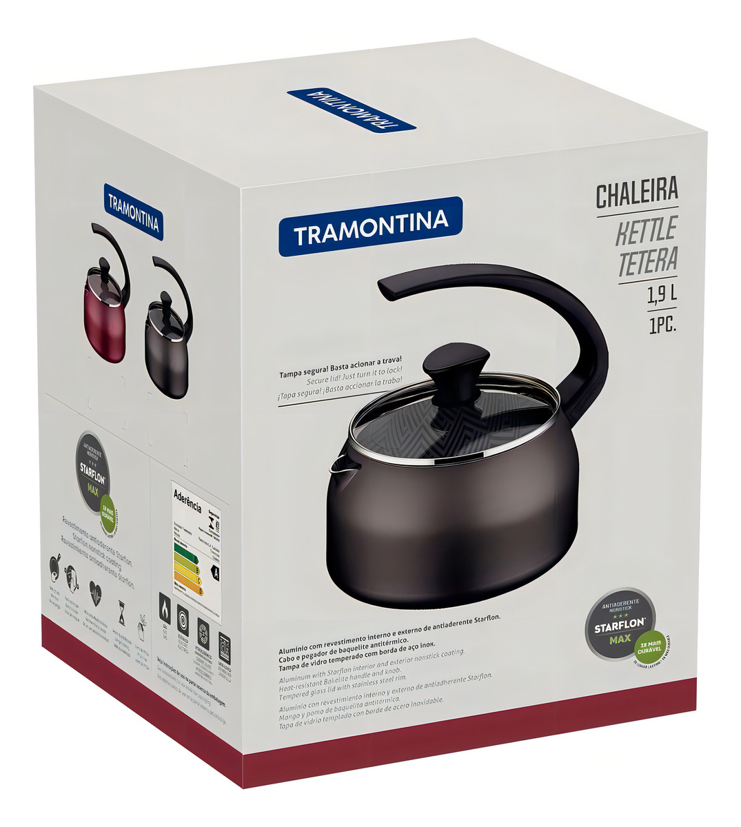 Pava Tramontina Aluminio Antiadherente Mate 1,9 Litros - Imagen 6