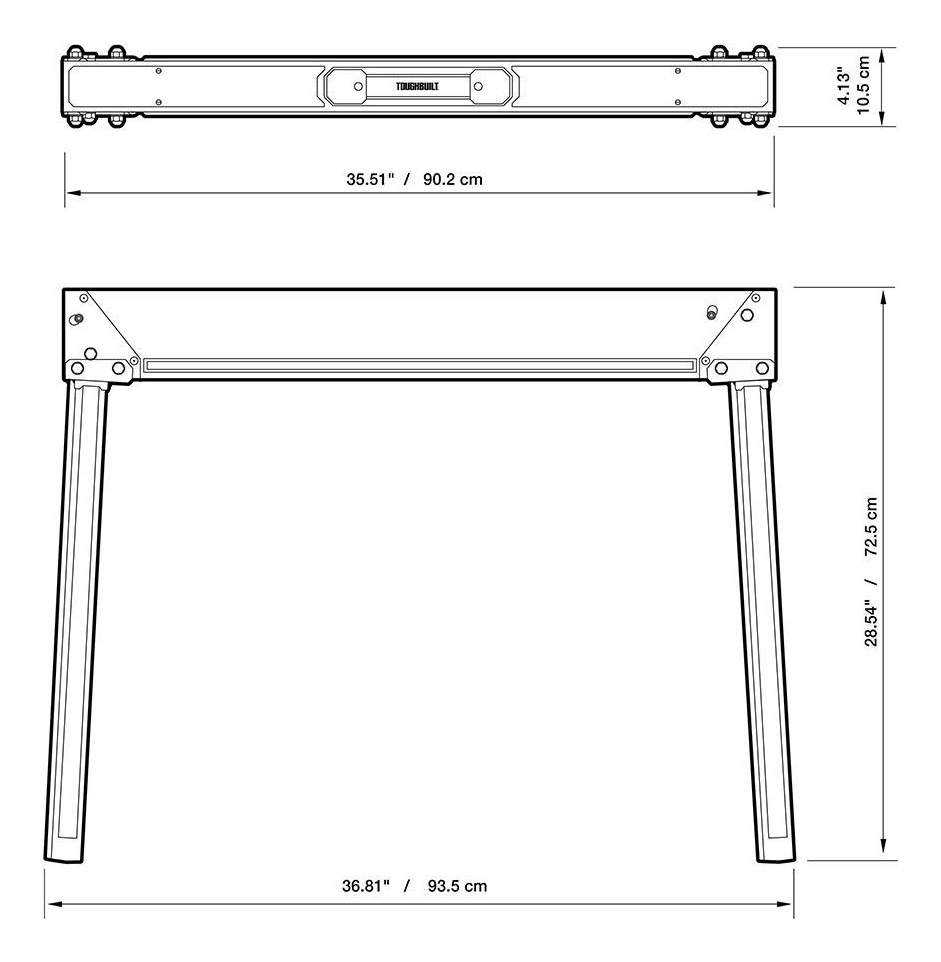 Kit De 2 Caballetes 1.000kg Tb-c300 Toughbuilt - Imagen 6