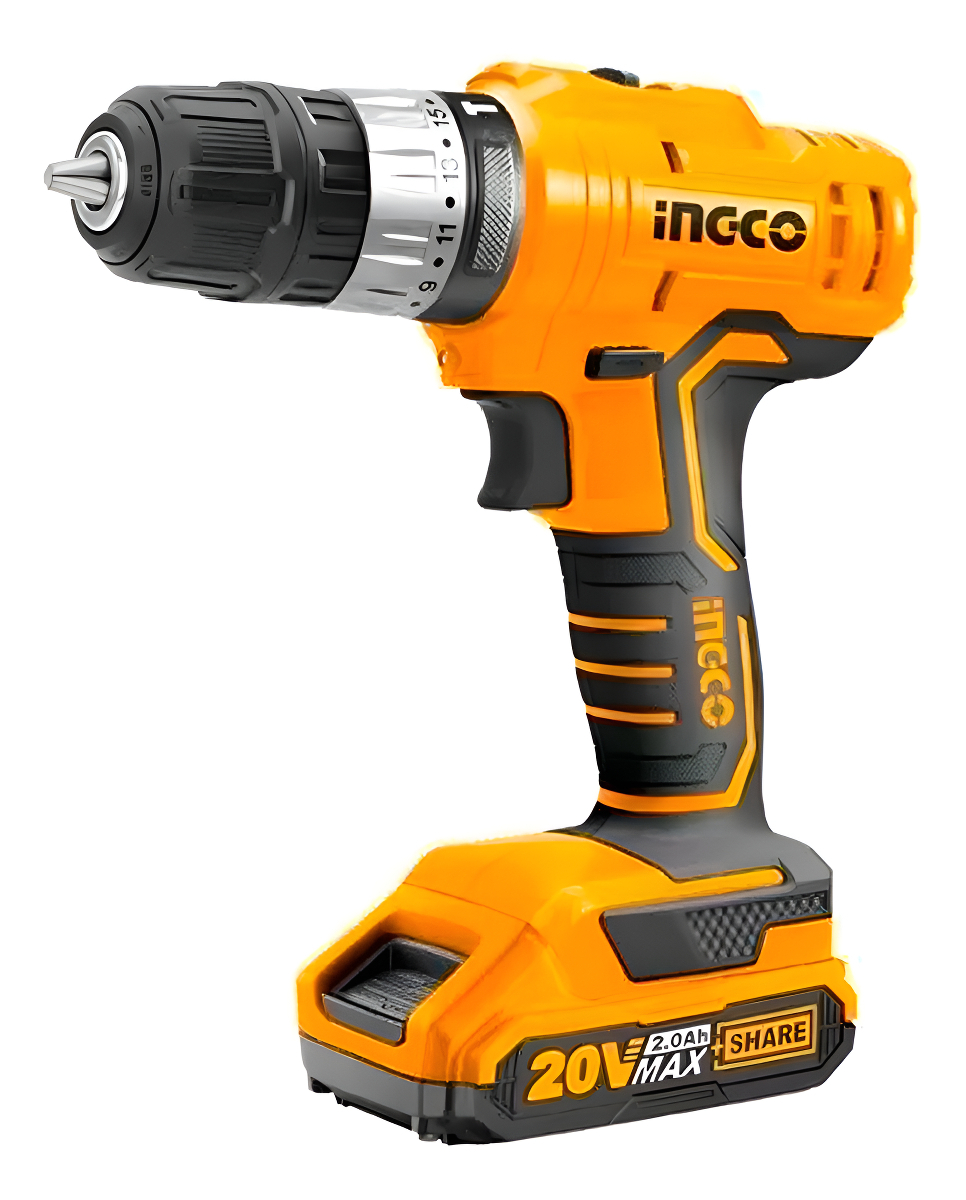 Destornillador/taladro A Batería Ingco Cidli20605, 20 V 1/2 Naranja