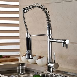 Monocomando Cocina Cheff Con Extensible 2 Canillas 5 Garanti