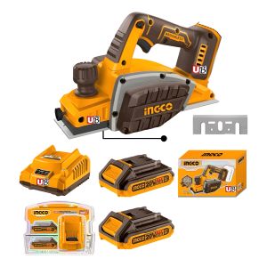 Cepillo Garlopa Carpintero C/ 2 Baterias 20v Ingco Crli204
