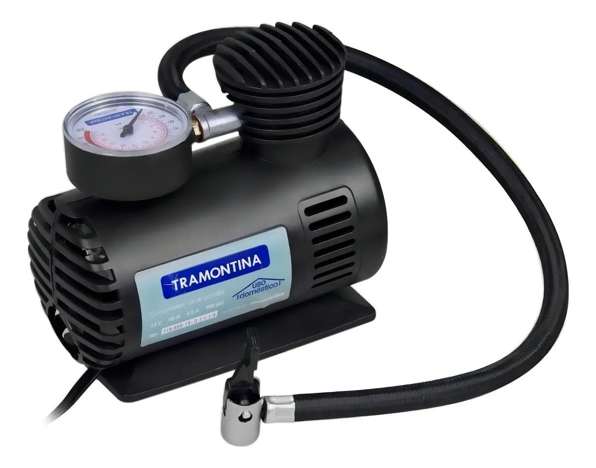 Mini Compresor De Aire Eléctrico Portátil Tramontina 42330/001 50w Negro - Imagen 2
