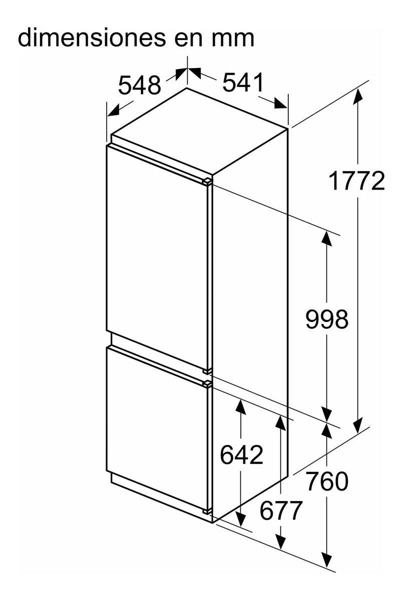 Refrigerador Panelable Bosch Con Freezer Kiv86vse0 267 Lts - Imagen 5
