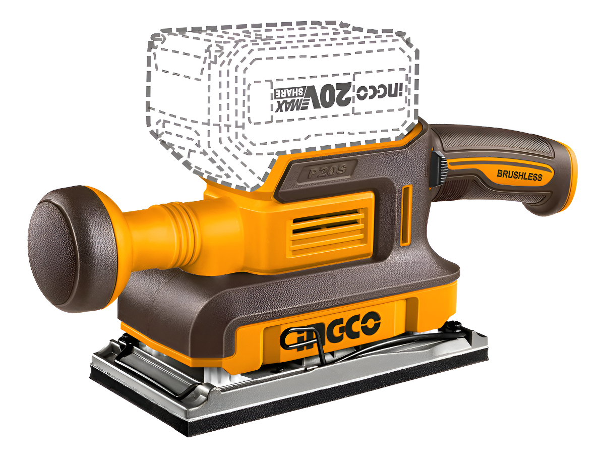 Lijadora Orbital Brushless C/batcar 5 Lijas Ingco Cfsli20311