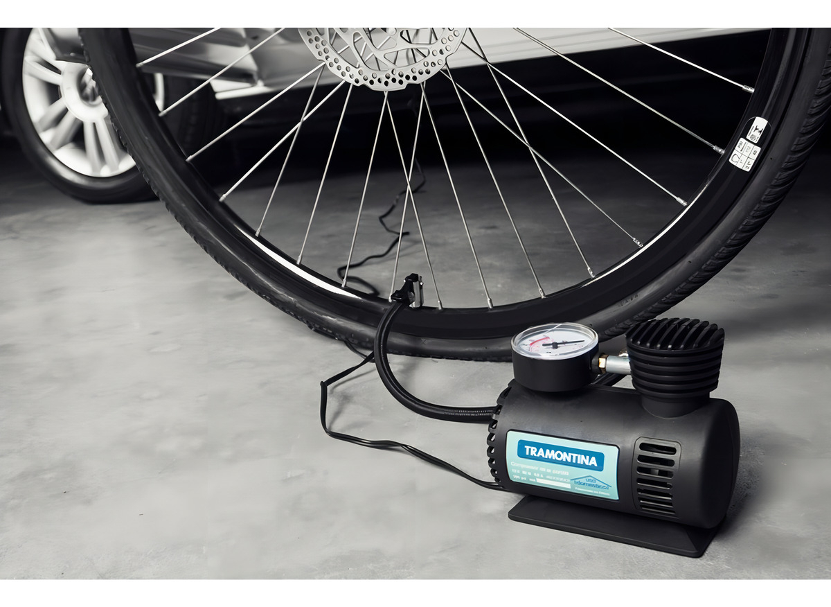 Mini Compresor De Aire Eléctrico Portátil Tramontina 42330/001 50w Negro - Imagen 8