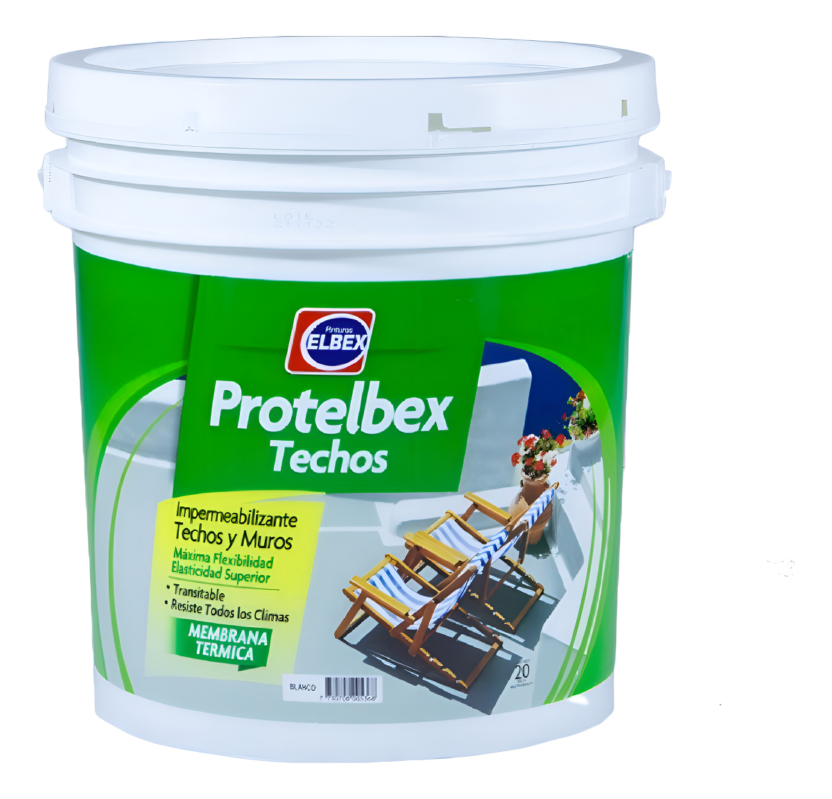 Impermeabilizante Techos Y Muros Protelbex 4kg Blanco