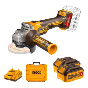 Amoladora A Batera 20v Bl + 2 Bat 4ah + Valija Y Discos