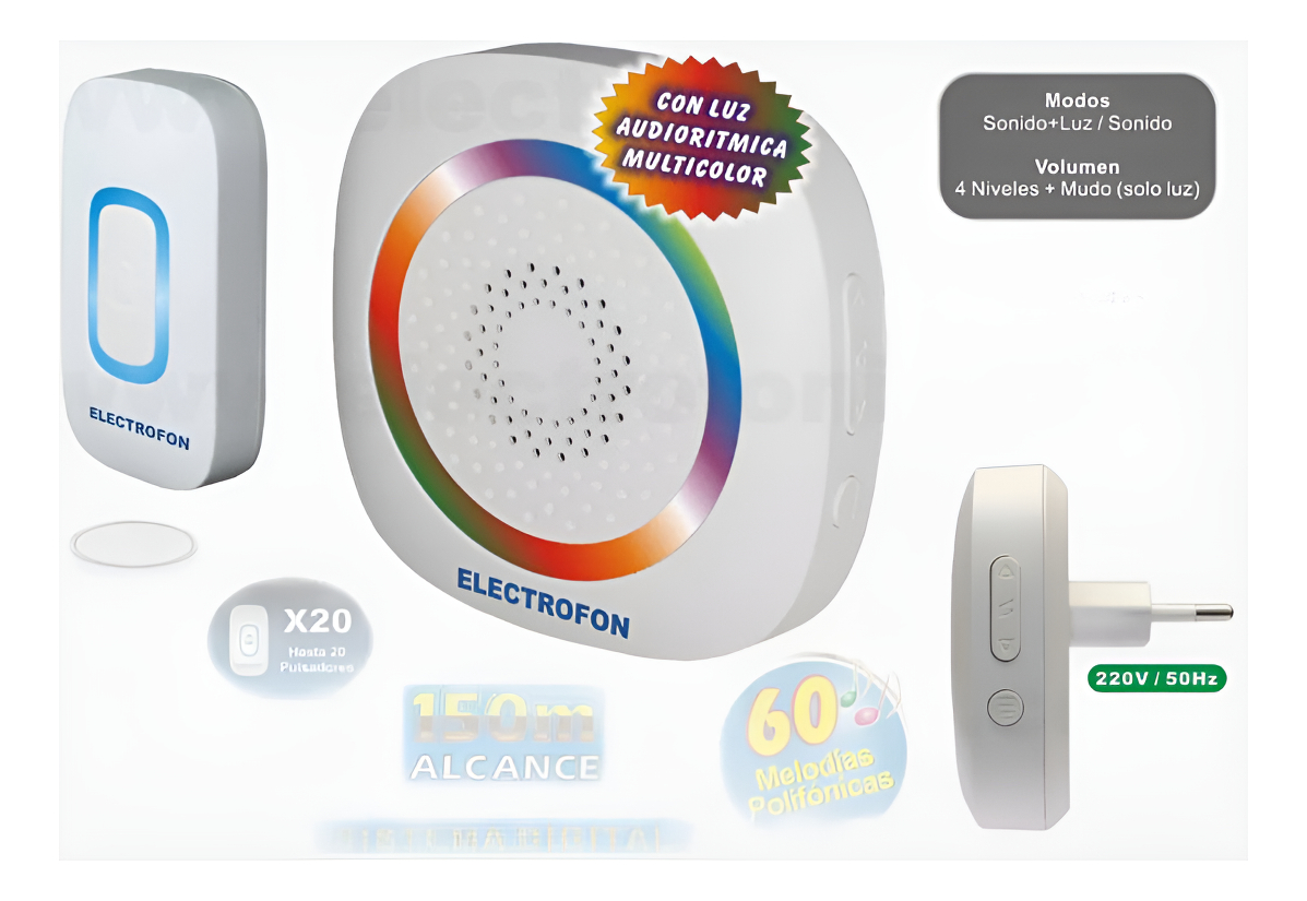 Timbre Inalambrico Pro 220v 36 Melodias Kirkor