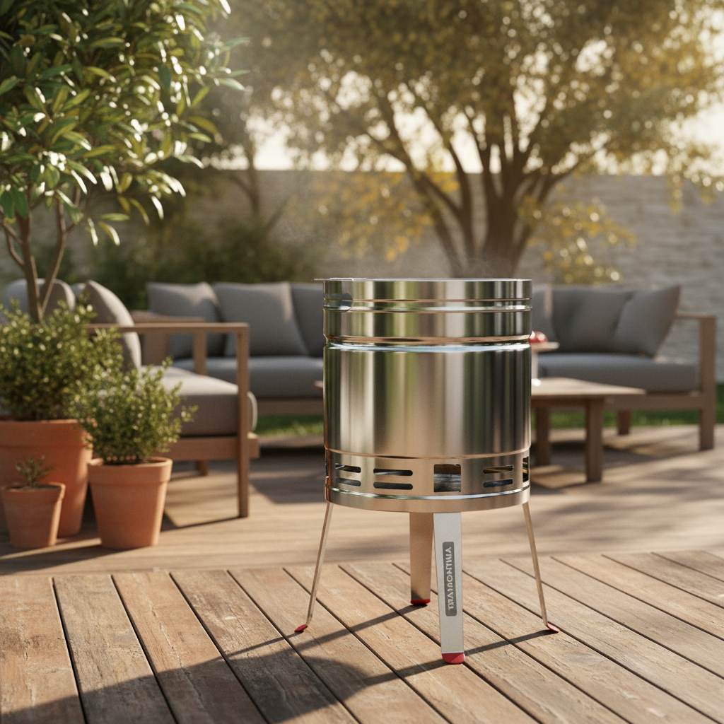 Parrilla Tramontina De Carbón De Acero Inoxidable Tcp 400