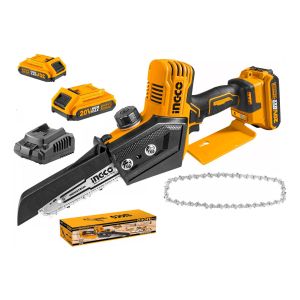 Mini Motosierra 20v C/2 Baterías Y Cargador Ingco Kirkor