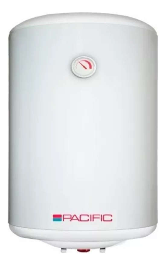 Termotanque Eléctrico Pacific 30l Con Válvula Seguridad Y Aislamiento Térmico Blanco