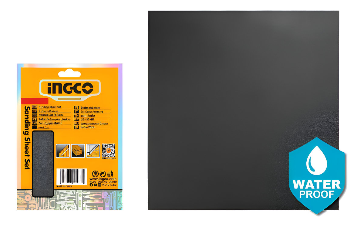 Set Lija Al Agua Grano 60 Al 80 X 10u Ingco