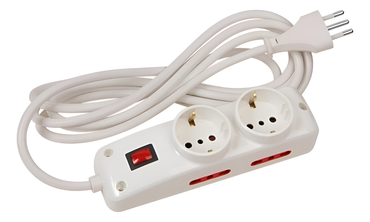 Alargue Zapatilla Electrica 2 Schucko + 4 Tres Linea Kirkor