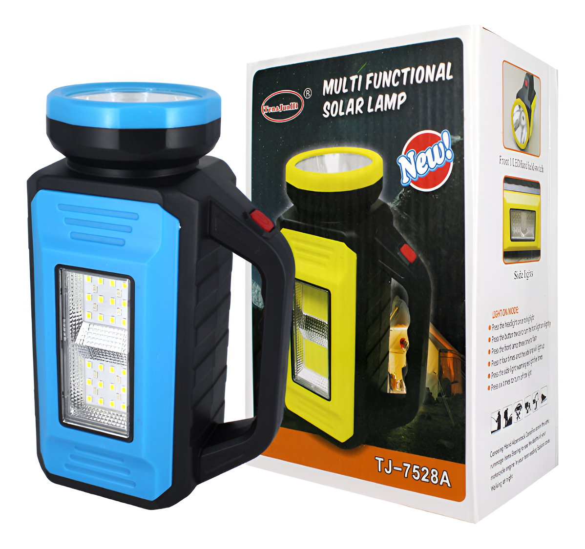 Linterna Solar Recargable De Mano Tj-7528b