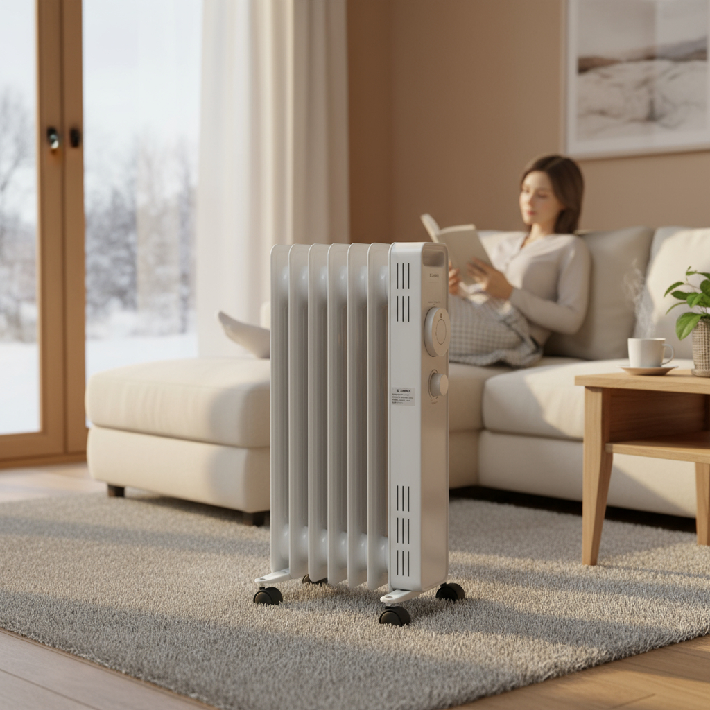 Radiador De Aceite Blanco James 2945 Mod. Re 1500 W - Imagen 2