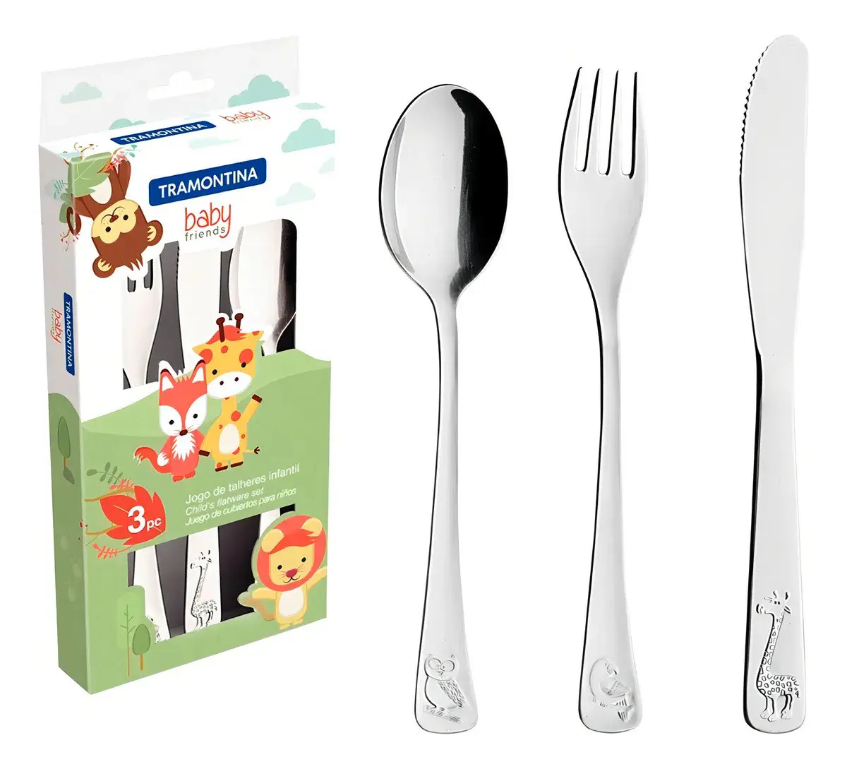 Juego De Cubiertos De Acero Inoxidable Para Comida Para Bebé