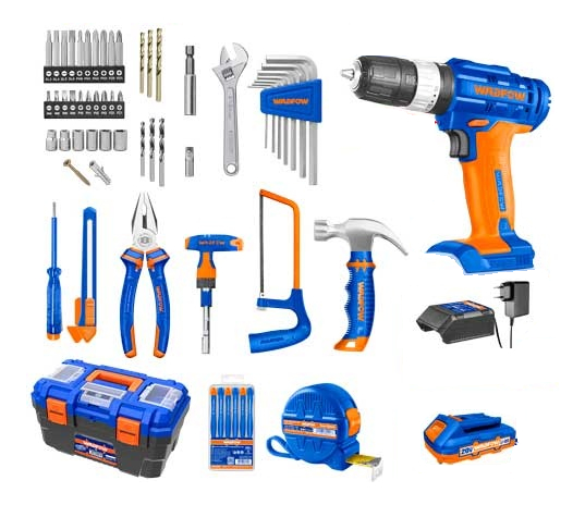 Set 119 Pcs Taladro Con Percutor Wadfow Wdt1b119