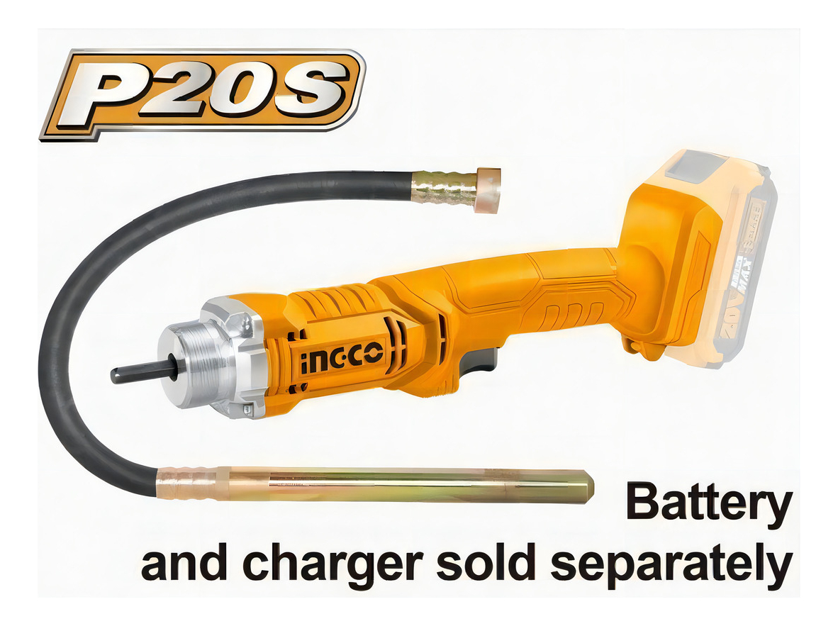 Vibrador De Hormigon Concreto Ingco Bateria 20v Ccvli202301 - Imagen 2