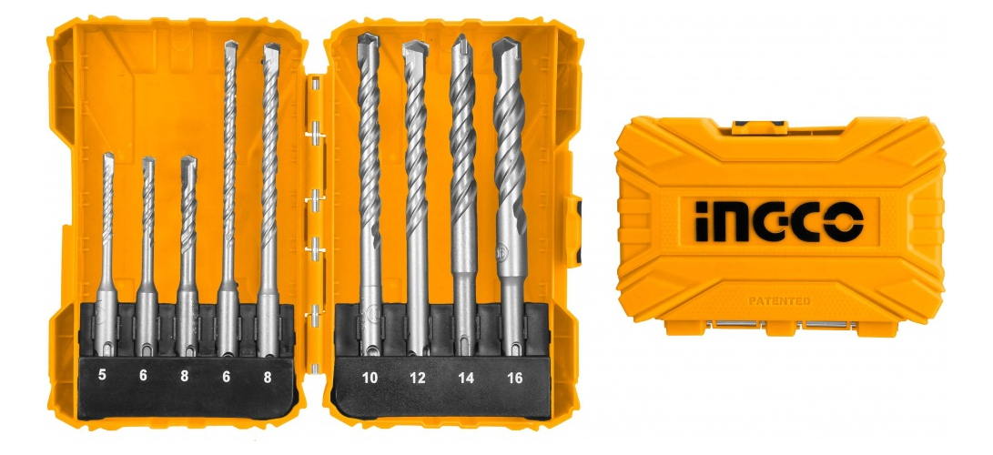 Set 9 Mechas Sds Plus Ingco Akdl30901